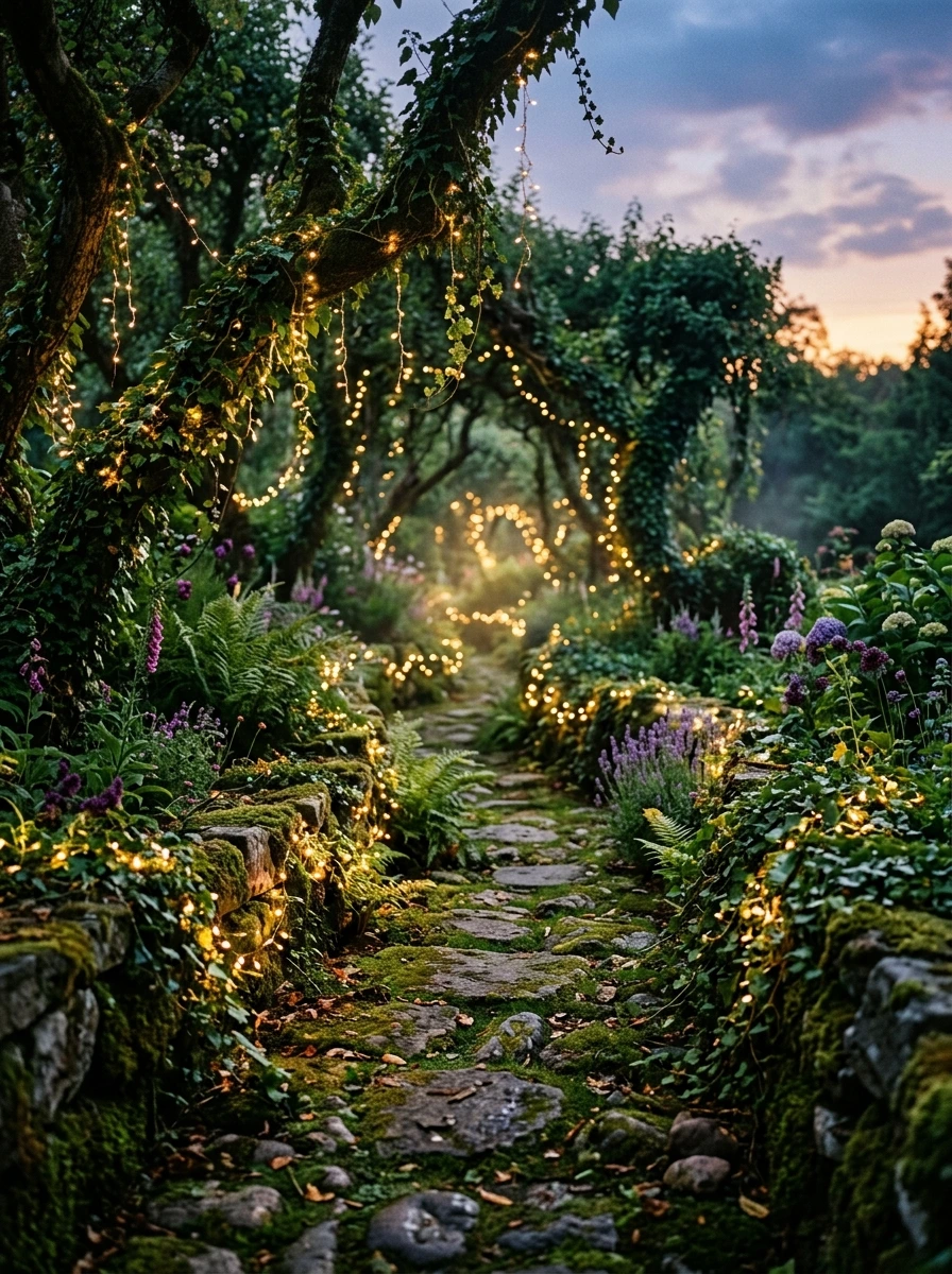 Enchanted Garden Halloween Aesthetic for Mystical Outdoor Vibes