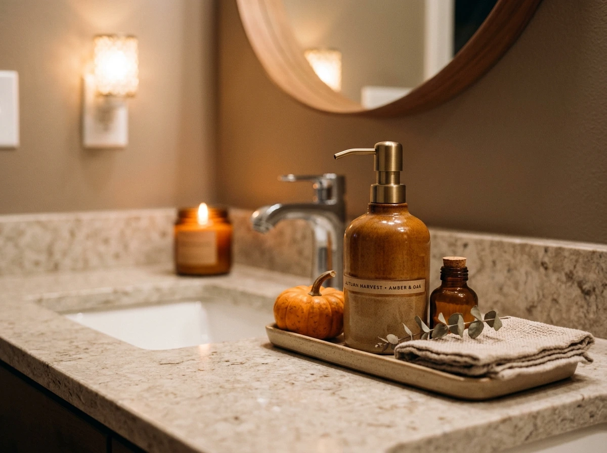 Fall Bathroom Vanity Decor