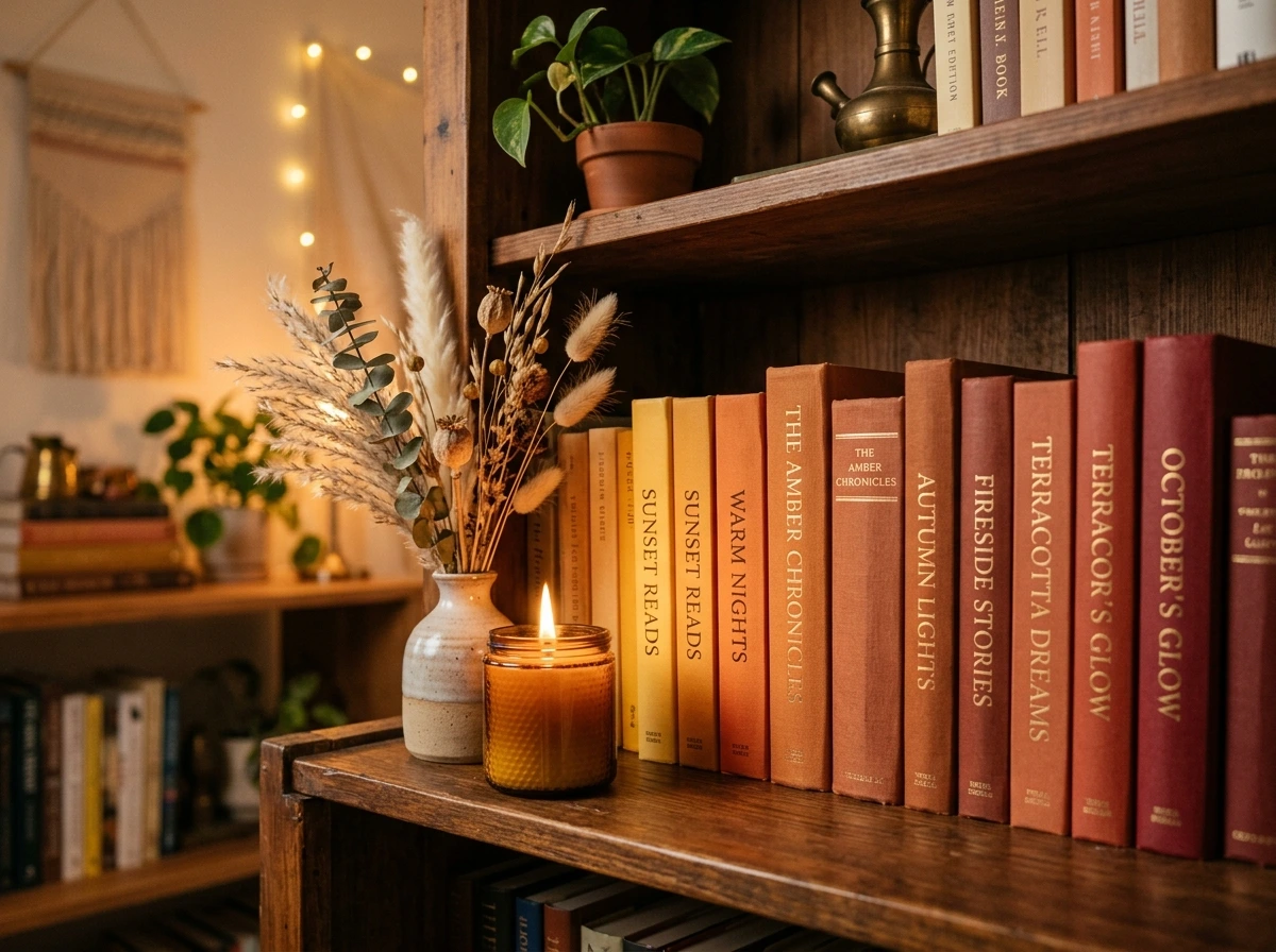 Fall Bookshelf Styling Ideas That Balance Books and Objects
