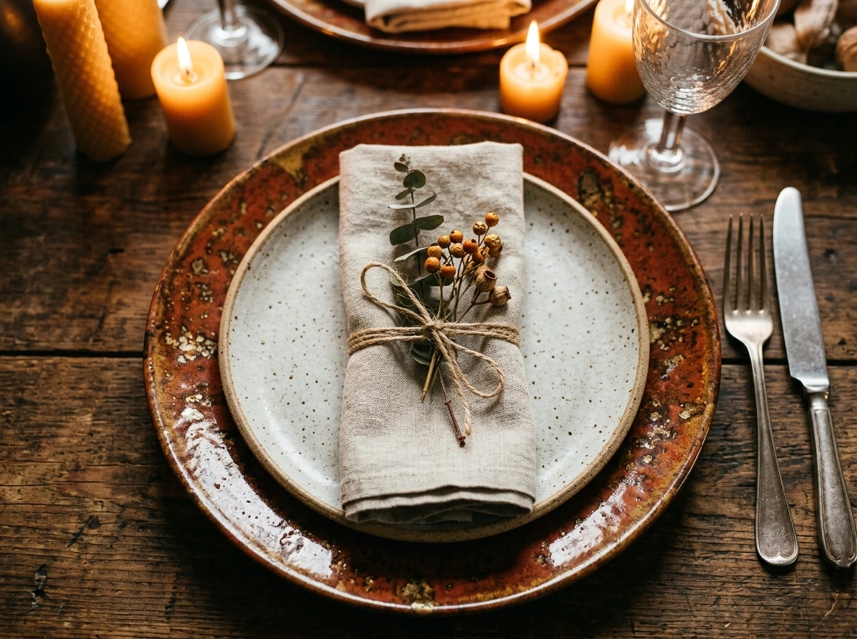 Fall Charger Plate and Place Setting