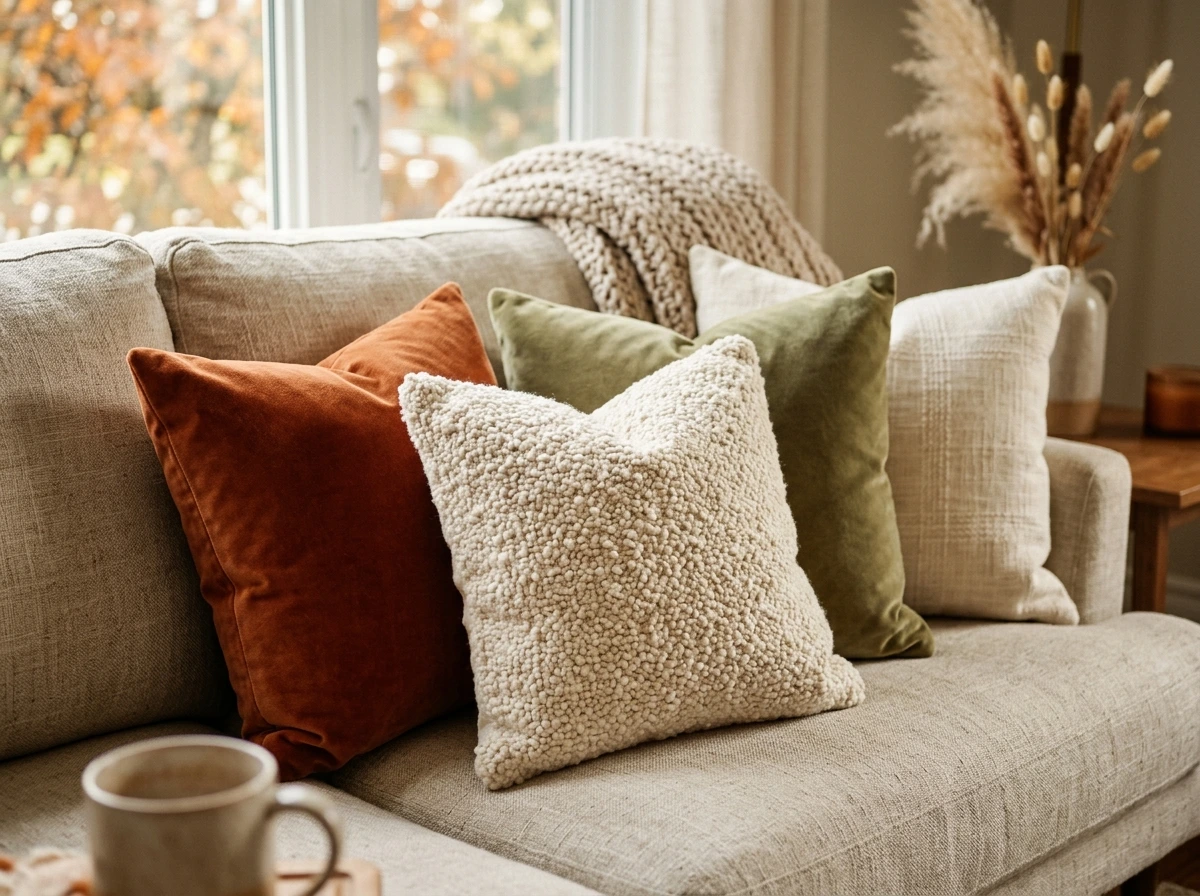 Fall Throw Pillow Combinations for an Instantly Warmer Sofa