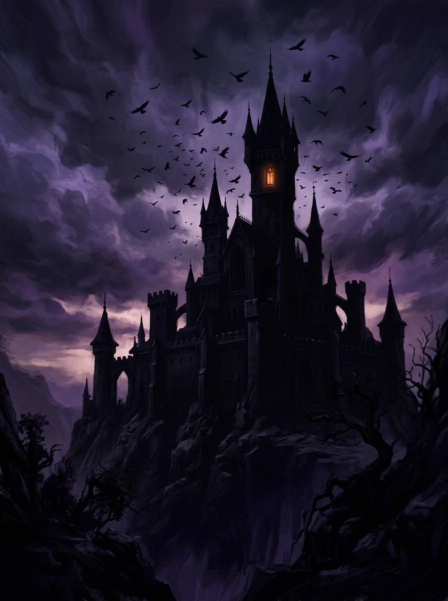 Gothic Castle Wallpaper Straight Out of a Dark Fairytale