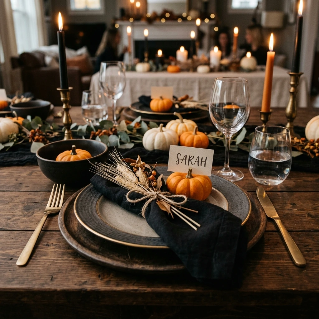 Halloween Place Setting Ideas for Guests