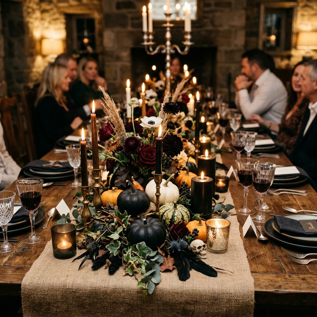 Halloween Table Centerpiece Ideas for Dinner Parties