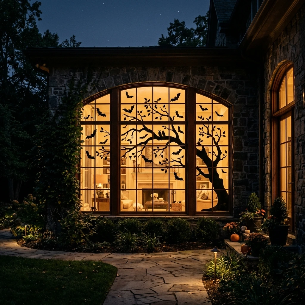 Halloween Window Decorations With Silhouettes