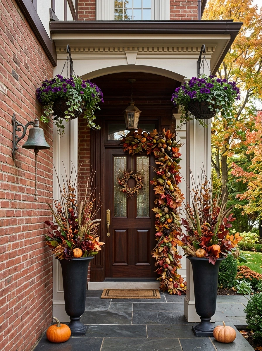 High-End Small Fall Porch Ideas Using Vertical Space