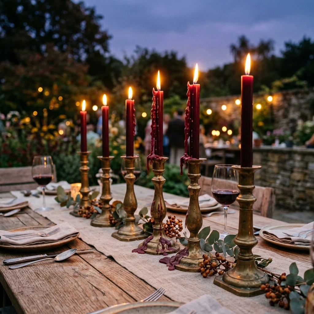 Host a Candlelit Fall Dinner Table Outdoor