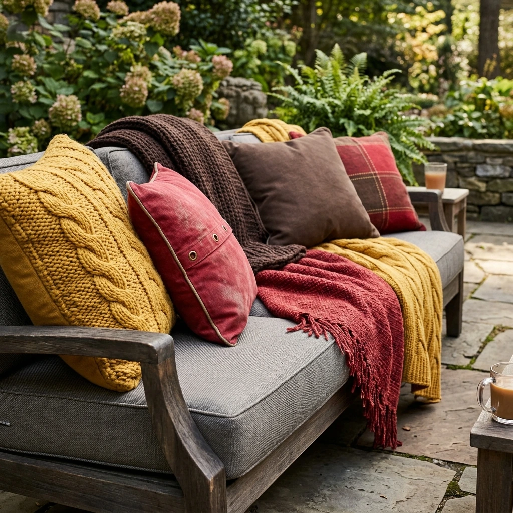 Layer Plush Fall Outdoor Throw Pillows