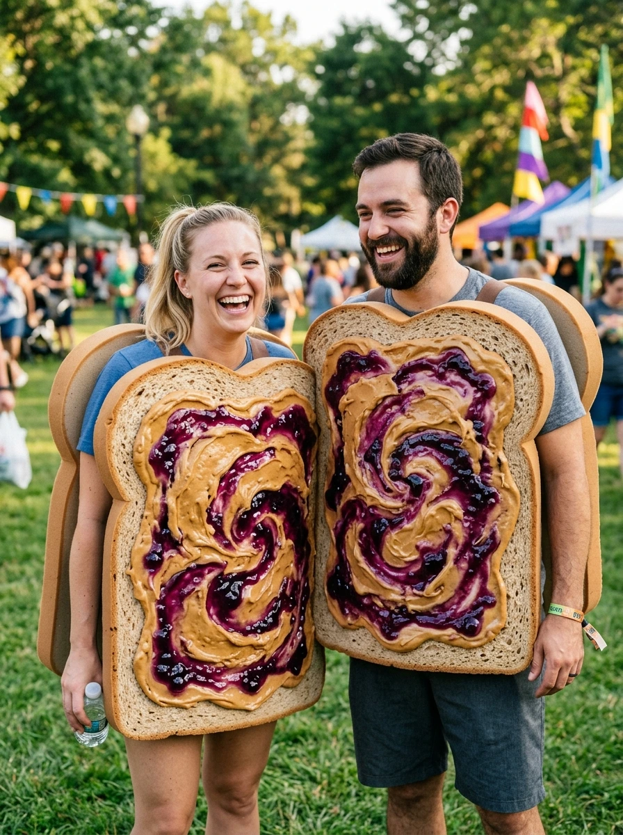 Peanut Butter and Jelly Funny Couples Halloween Costumes