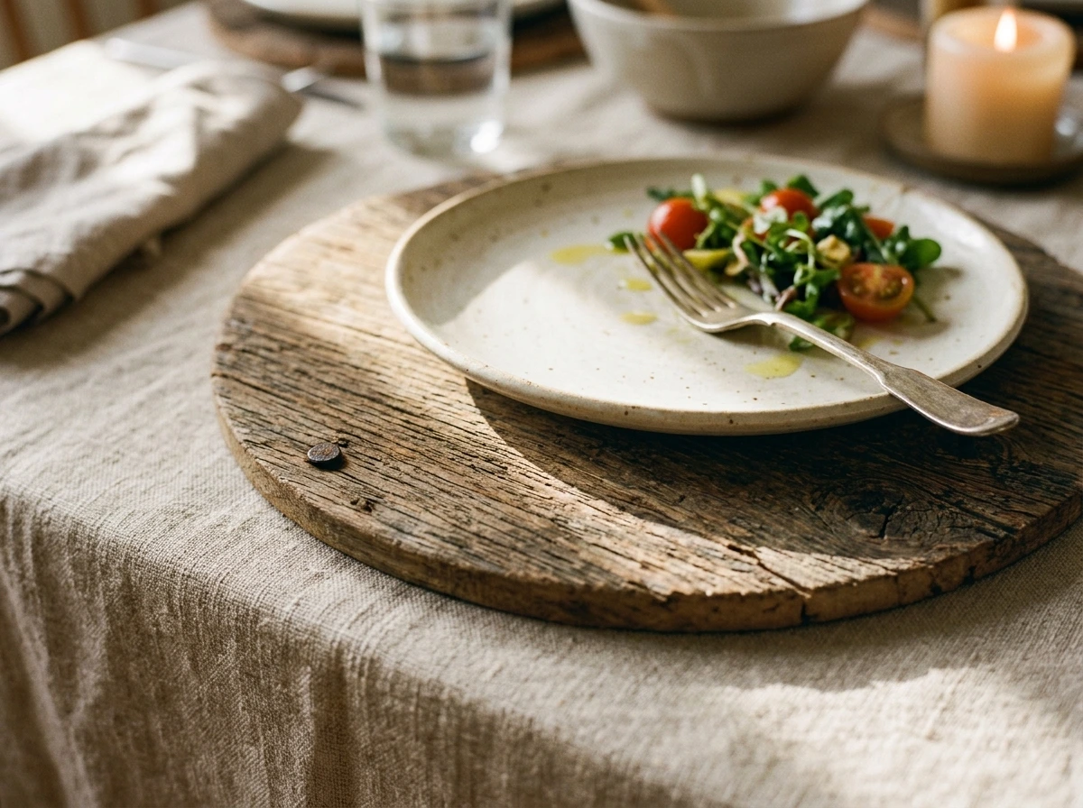Reclaimed Wood Charger Plates for Fall Entertaining