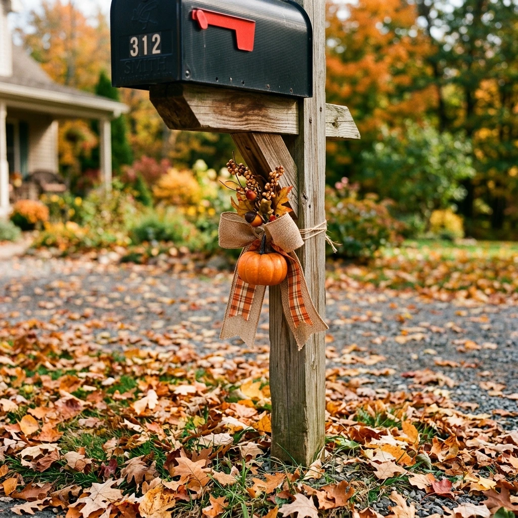 Seasonal Mailbox Swag to Match Your Porch Theme