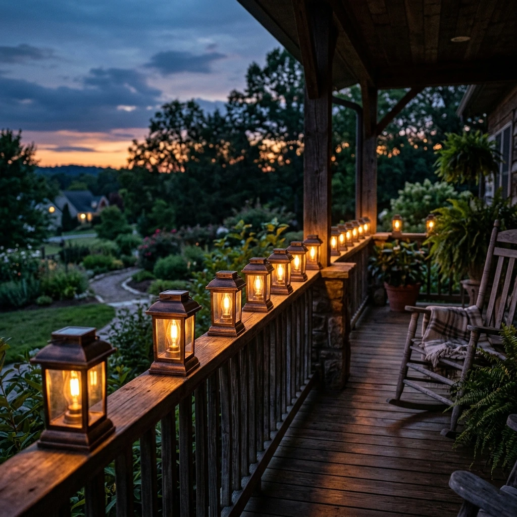 Solar Lantern Display for Low-Maintenance Fall Glow