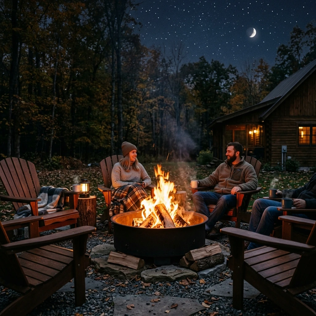 Style a Glowing Autumn Patio Fire Pit
