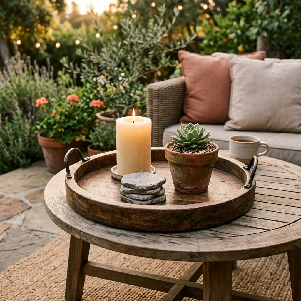 Style a Patio Coffee Table for Fall