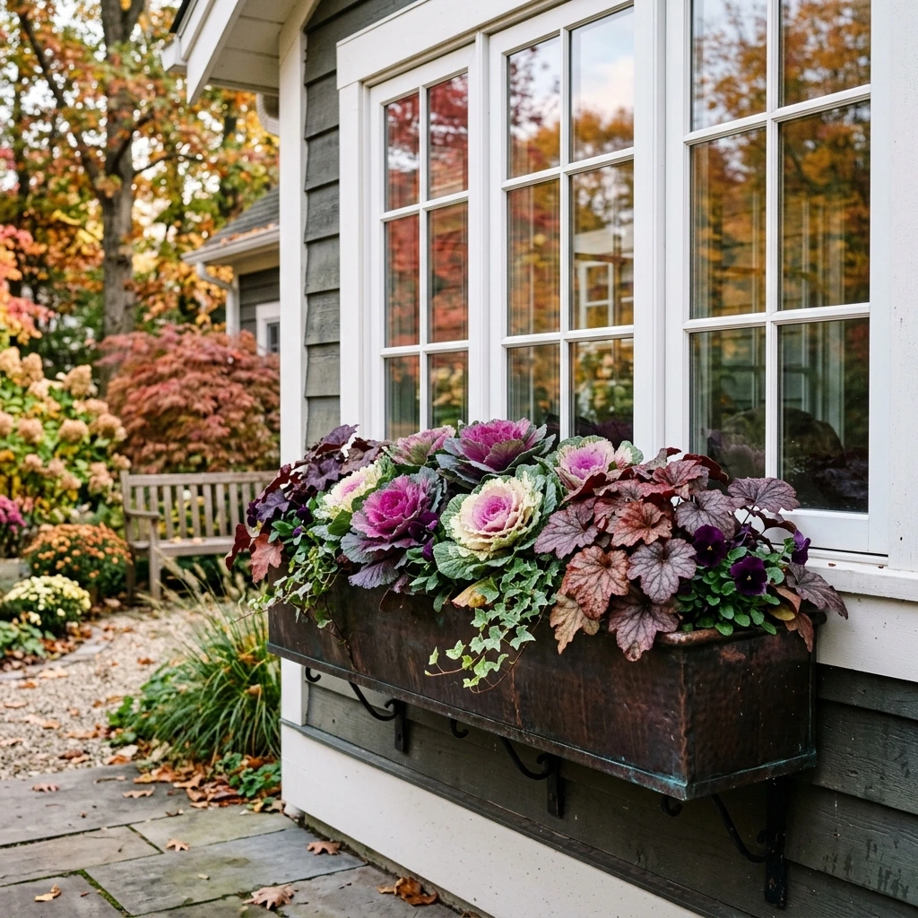 Style a Window Box Fall Outdoor Display