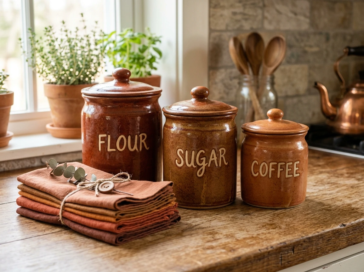 Terracotta and Rust Kitchen Accents