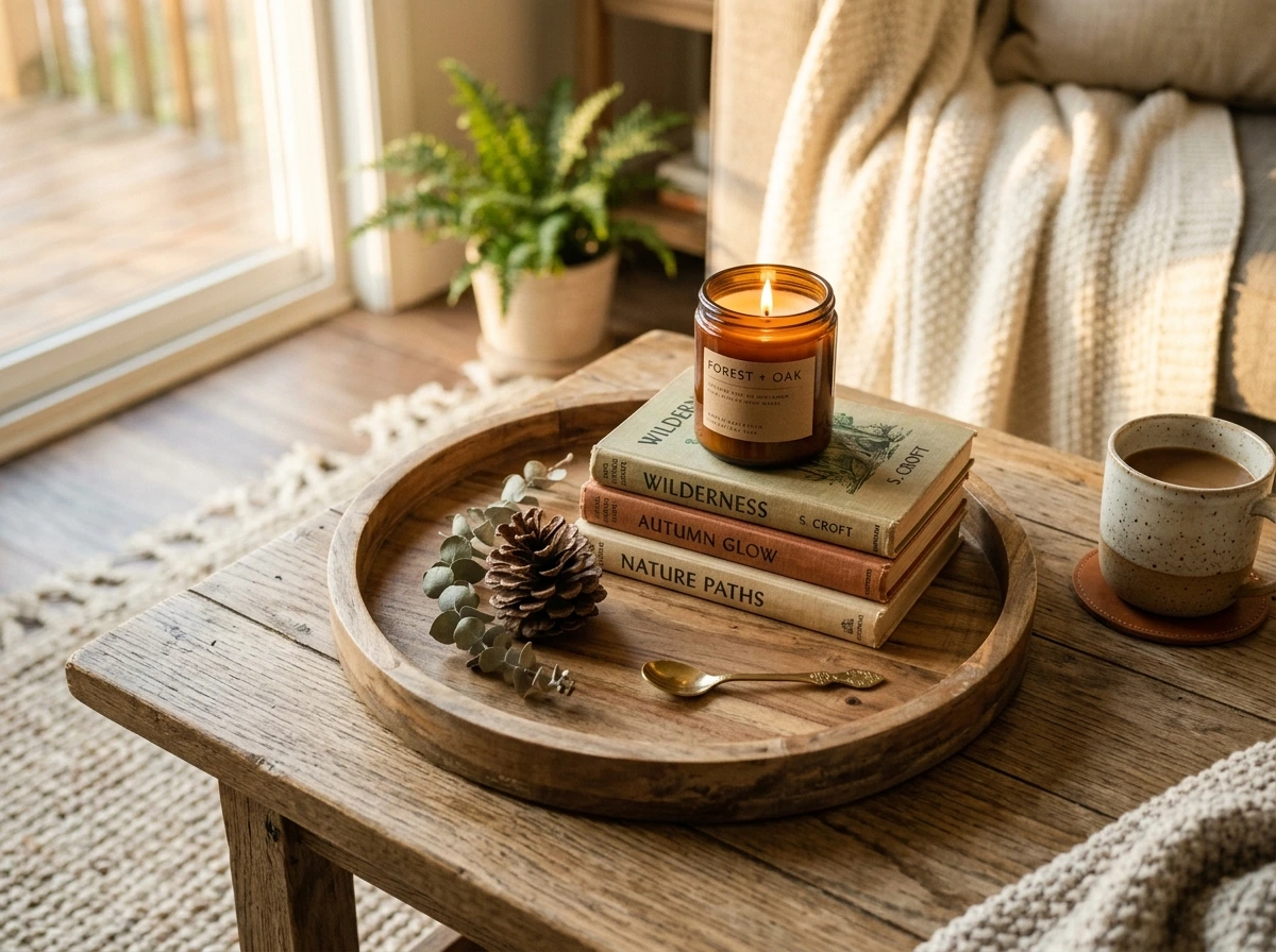 Tray Vignette Fall Styling for an Editorial, Layered Look