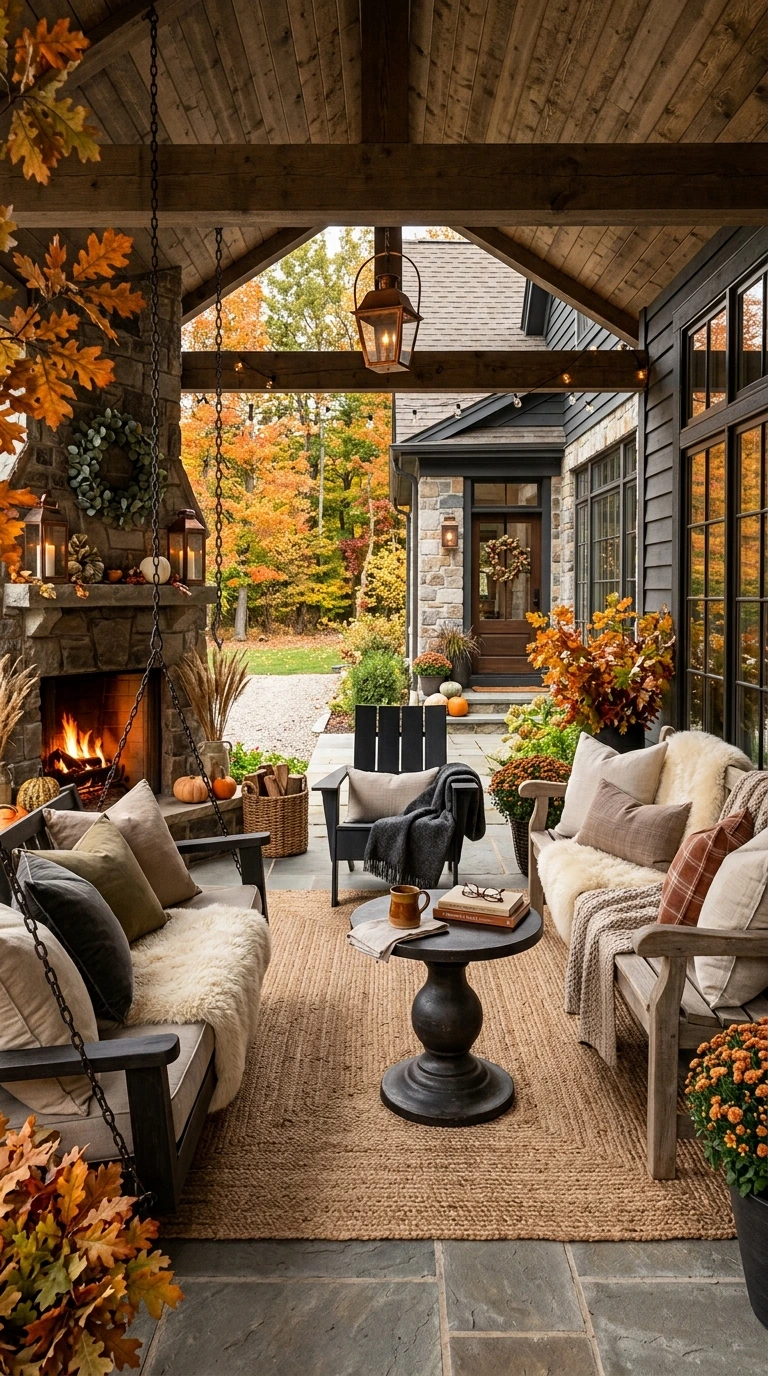 Treating the Space Like a Room with Porch Seating Fall Updates