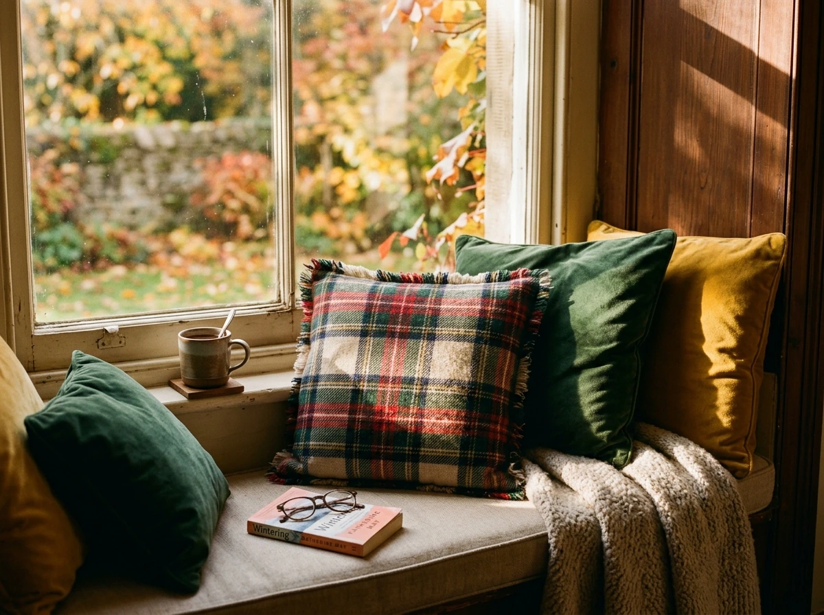 Window Seat Fall Cushion Styling for a Sunlit Reading Spot