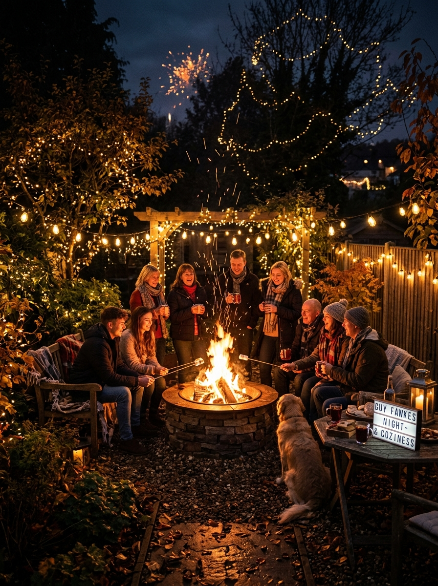 Bonfire Backyard Lighting