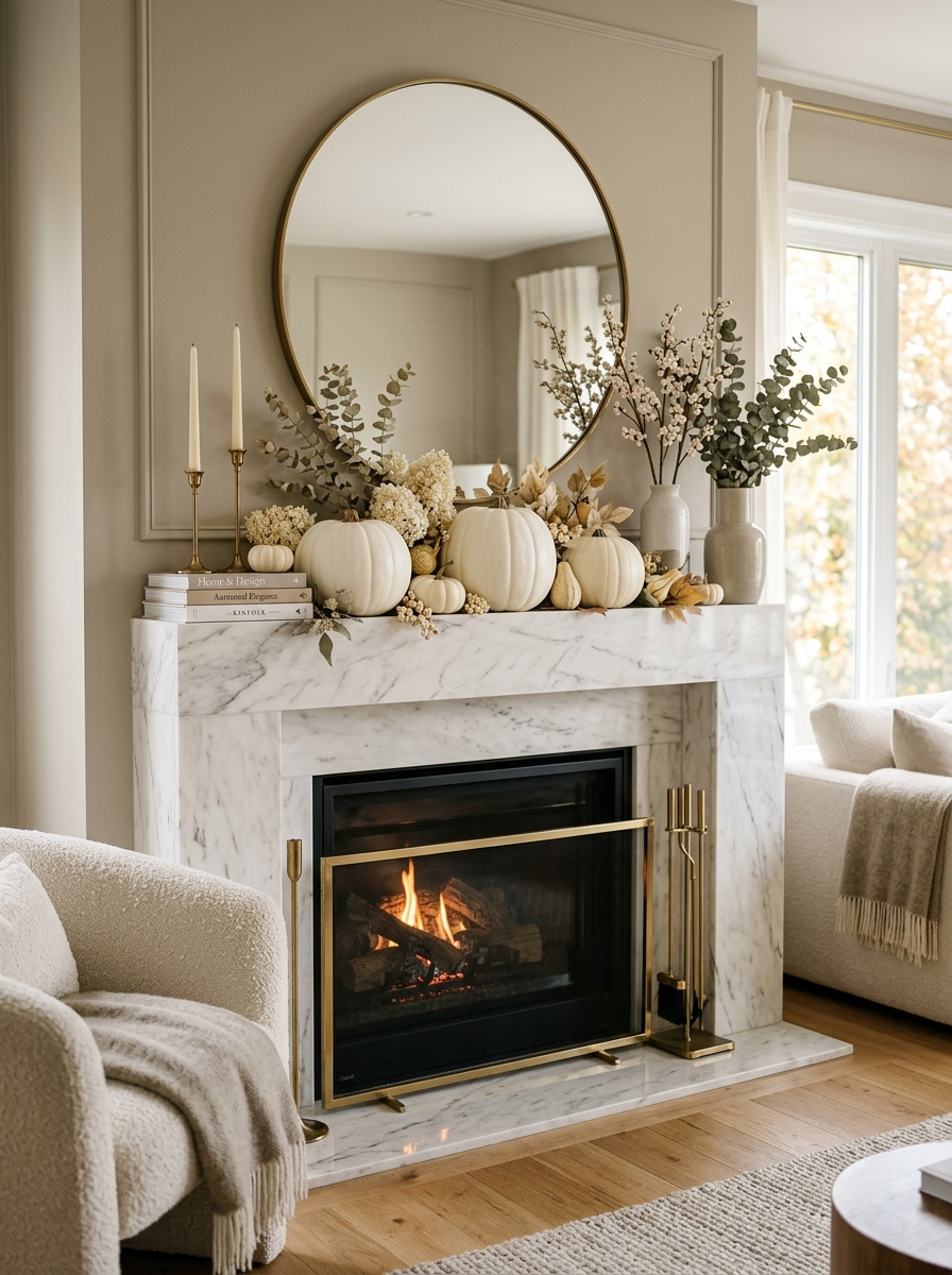 White Pumpkin Decor