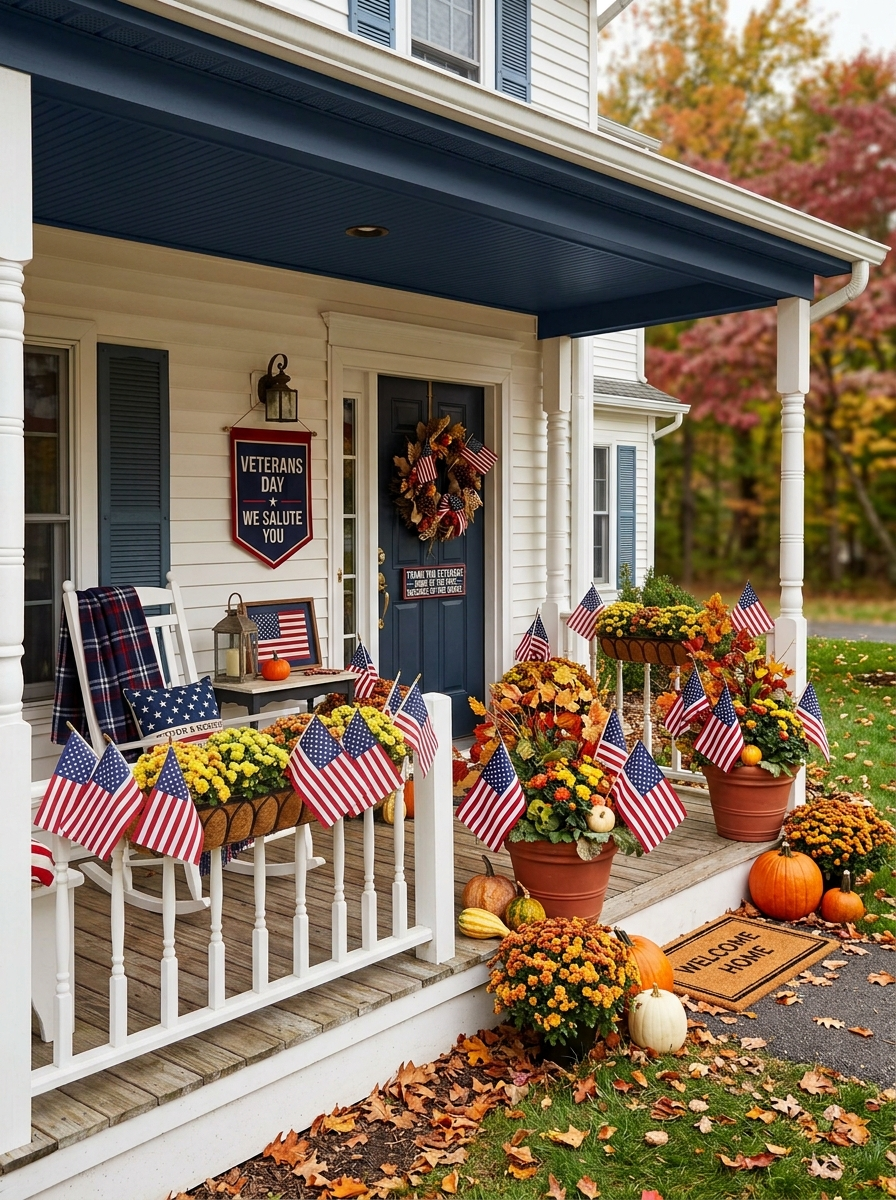 Veterans Porch Decor